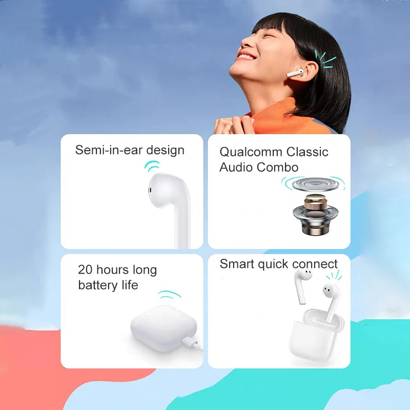 Xiaomi Redmi Buds 3 TWS Bluetooth 5.2 Earphone Touch Wireless Headphones IP54 Waterproof Half-in ear Earbuds PK Airdots 2 Pro |