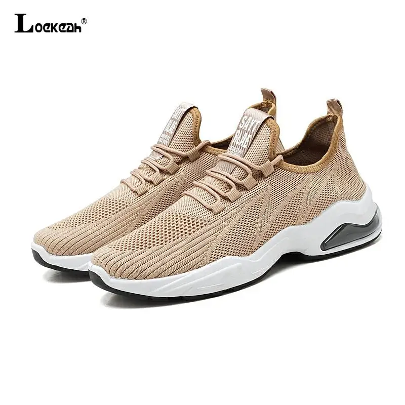 Удобная сетчатая Мужская Спортивная обувь на шнуровке уличная легкая дышащая