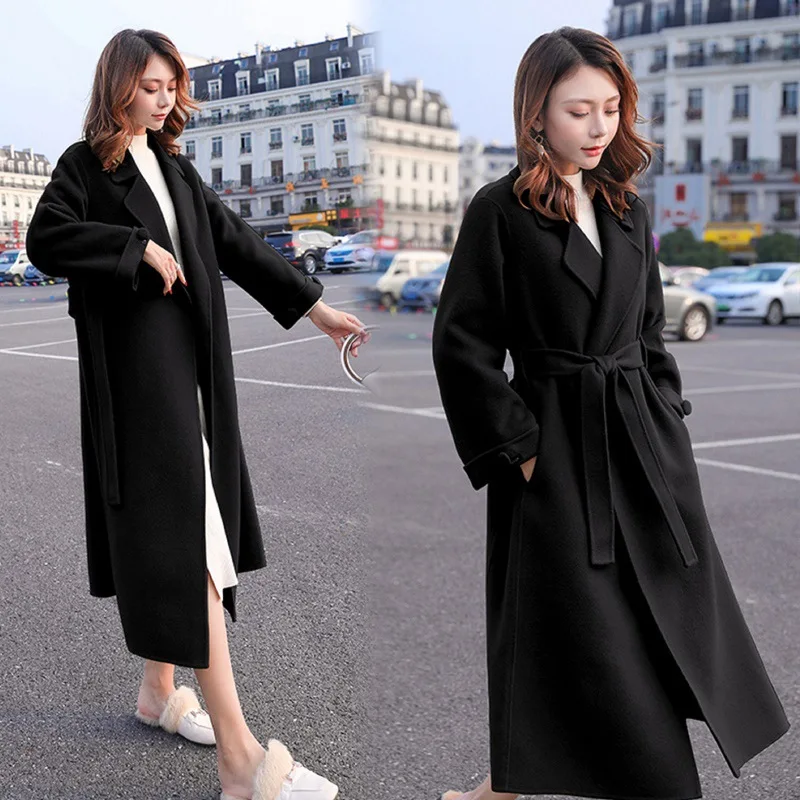 Новое шерстяное пальто в Корейском стиле авокадо зеленого цвета женская одежда