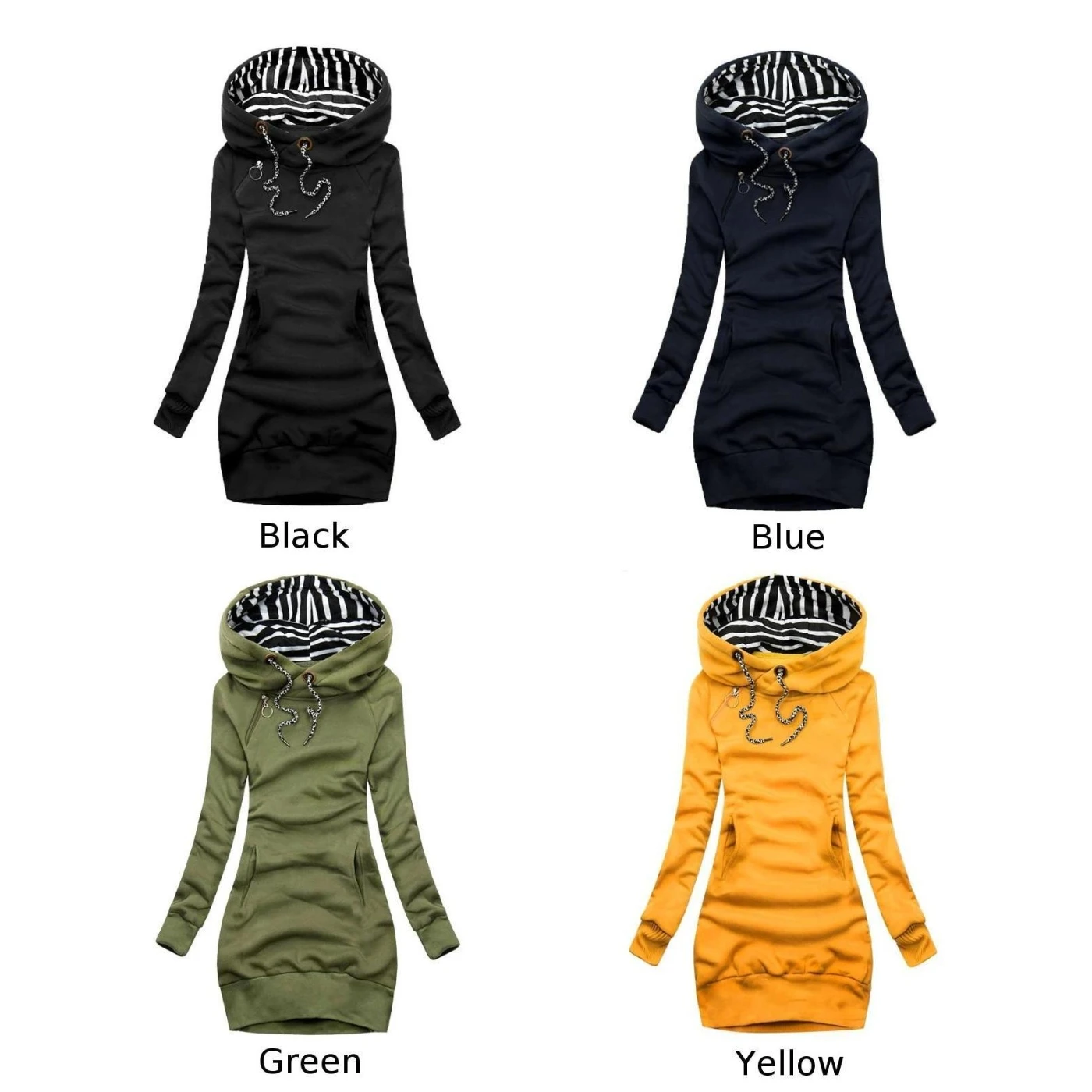 

Long Outerwear Coat Jacket Jacket Warm Women's Ladies Fashion Hoodies Coat Tunic