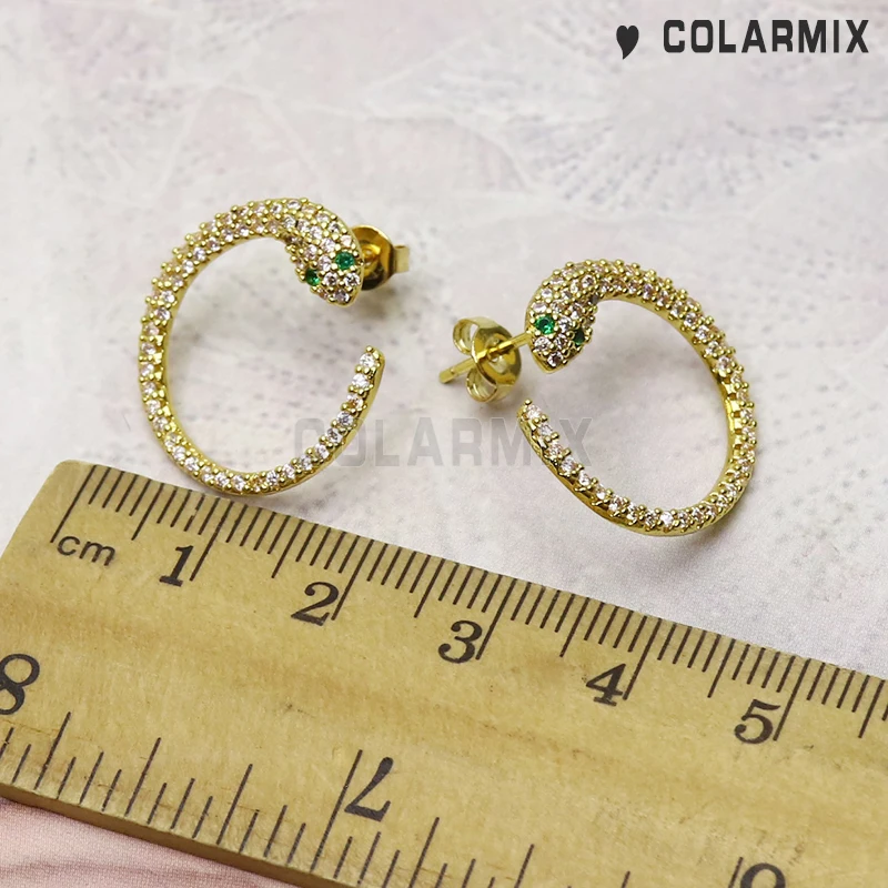 

6 pairs S Animal stud earrings snake earrings high quality stud earrings not fade color jewelry accessories for women 51192