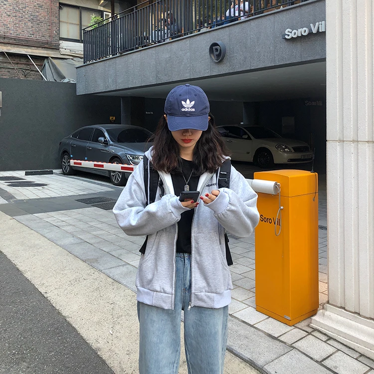 

3 colors Causal Sweatshirt hooded Coat 2019 Autumn Outwear Woman letter embroidery thicking jackets womens (F3873)