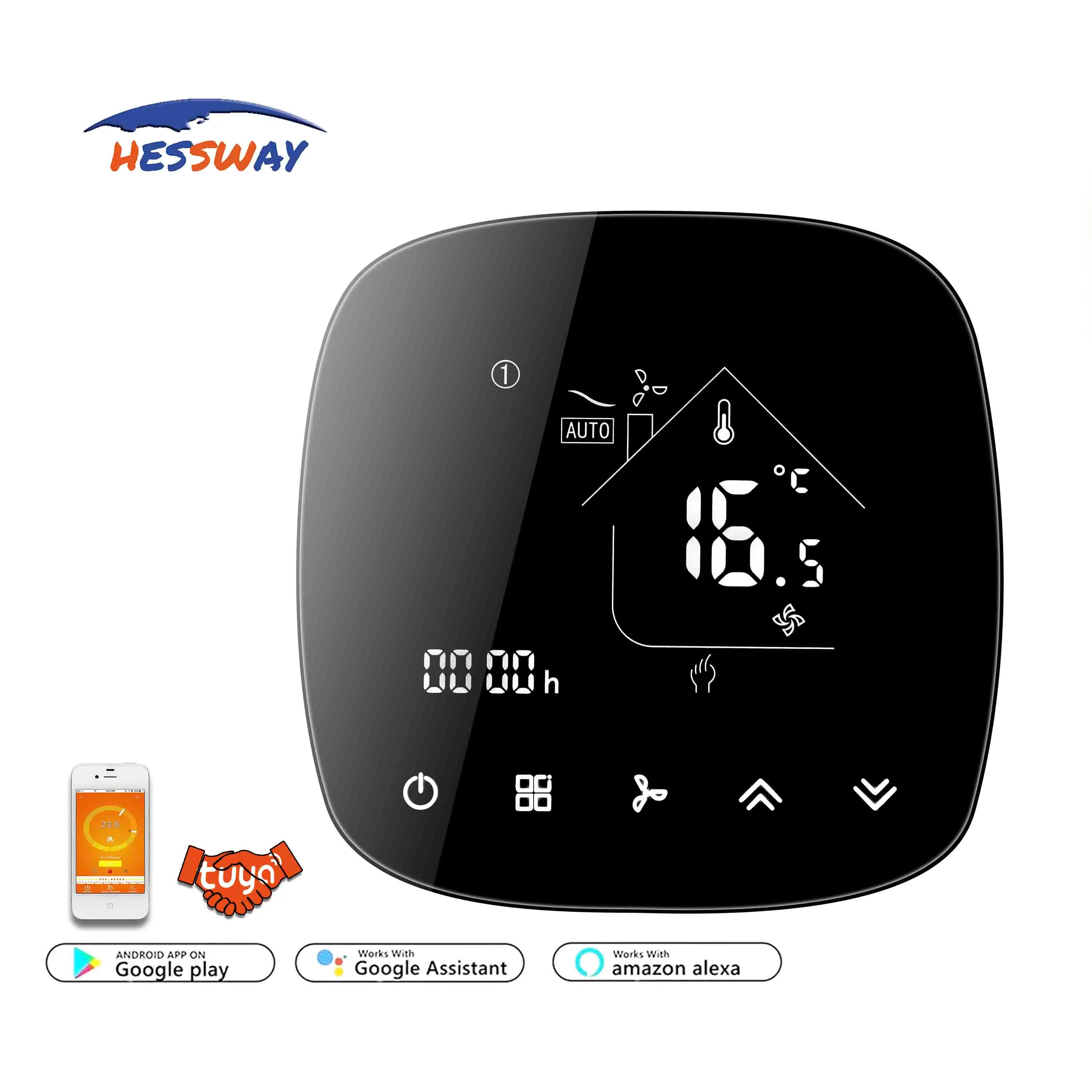 

TUYA 2P4P digital programmable room thermostat WIFI for heat cool temp Works with Alexa Google home