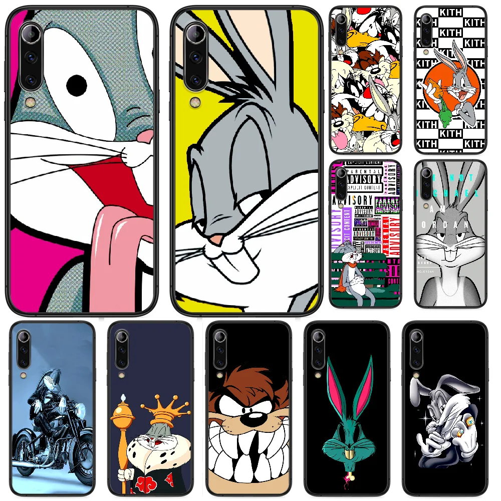 

Cute Bugs Funny Bunn Phone case For Xiaomi Mi note 10 A3 9 MAX 3 A2 8 9 Lite Pro ultra black cover silicone cell cover luxury