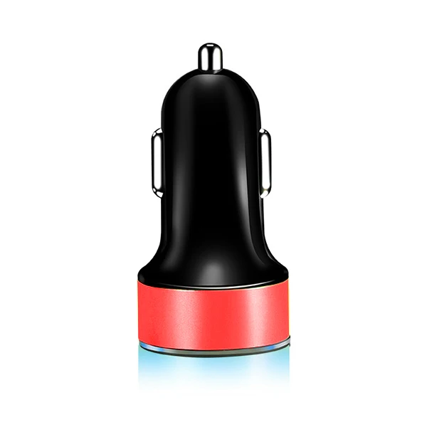 Red Дождевик 3.1A 5 в двойной USB Автомобильное зарядное устройство с светодиодный дисплей универсальный телефон автомобильное зарядное устройство для Xiaomi samsung S8 iPhone X 8 Plus планшет - Тип штекера: Red