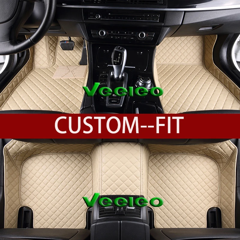 Кожаные напольные коврики Veeleo 8 цветов для Jeep Grand Cherokee 2005 2010 передние и задние