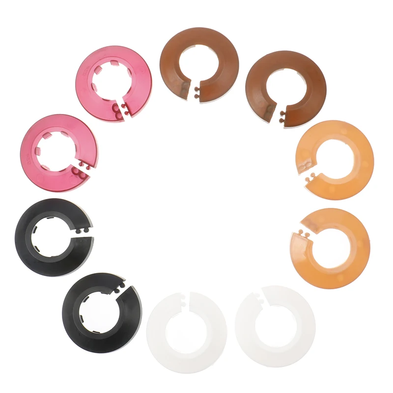 

2pcs Plastic Wall Hole Duct Cover Shower Faucet Angle Valve Pipe Plug Decoration Cover Snap-on Plate Kitchen Faucet Accessories