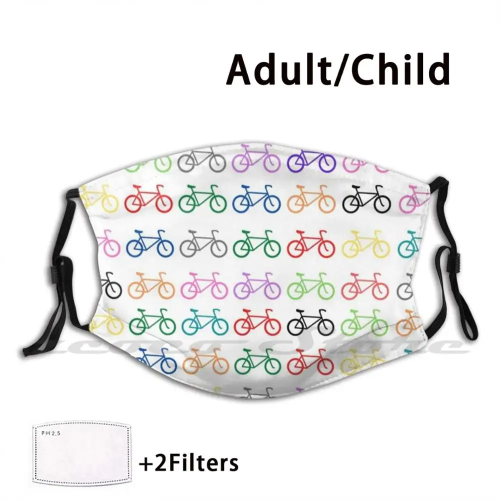 Цветная маска Peloton для взрослых детей моющаяся фильтр Pm2.5 логотип креативность