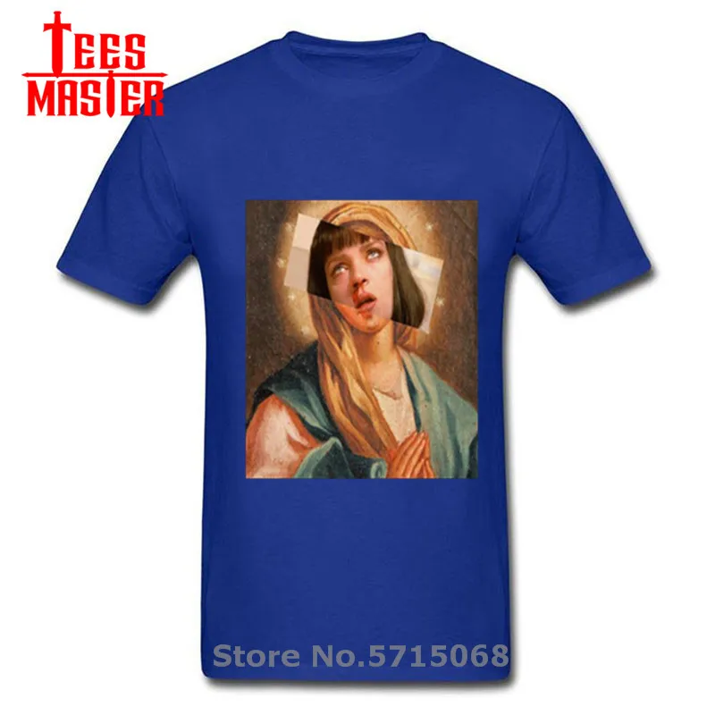 2020 Криминальное чтиво Девы Марии Миа Уоллес Мужская футболка с коротким рукавом