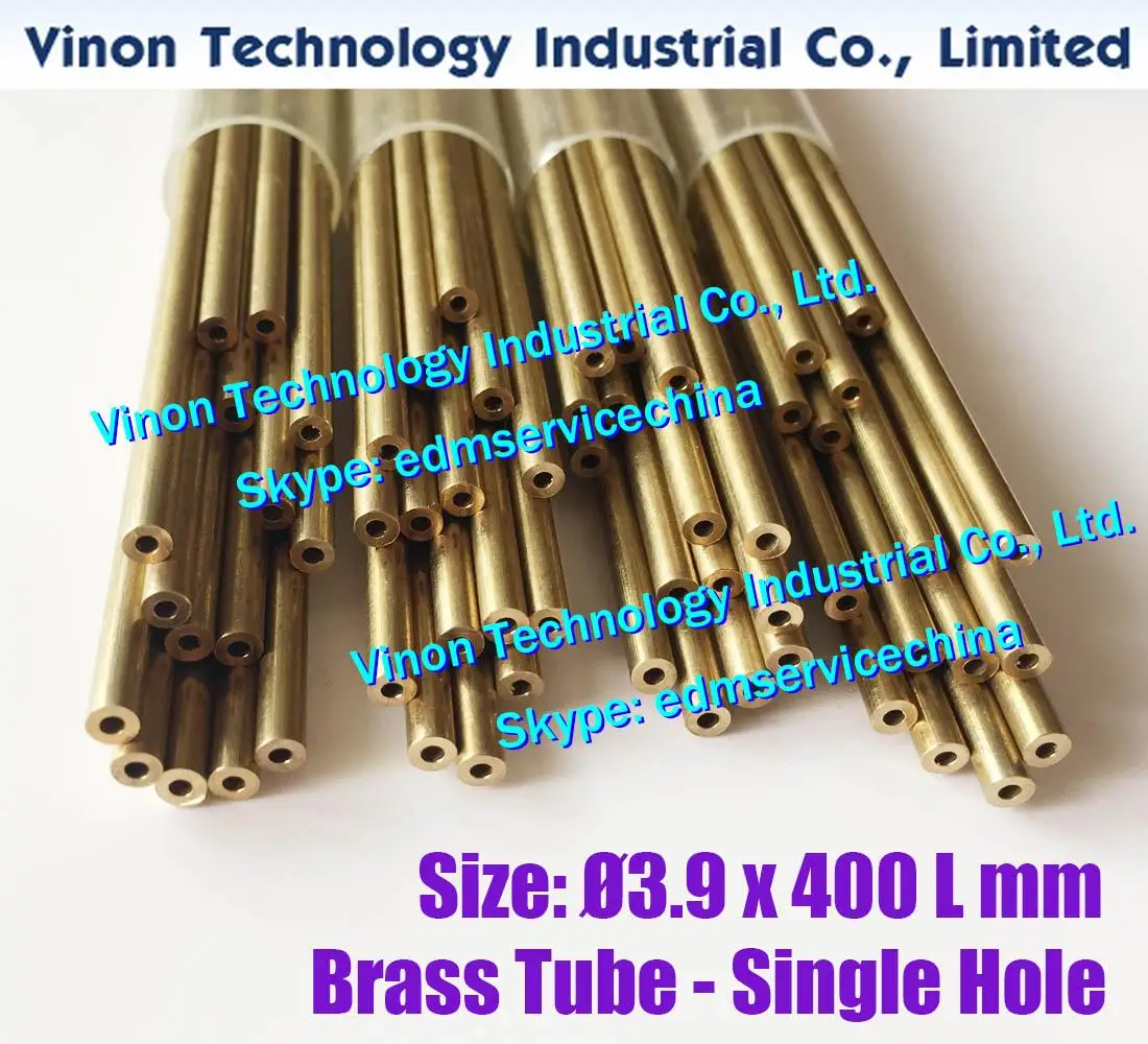 

(30PCS/LOT) Ø3.9x400Lmm Brass Tube Single Hole, Brass EDM Tubing Electrode Tube Diameter 3.9mm Length 400 for Electric Discharge
