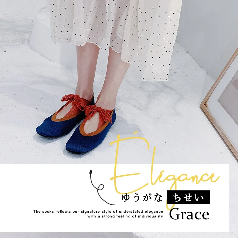 Распродажа тонкие женские носки японские и корейские модные низкие до щиколотки