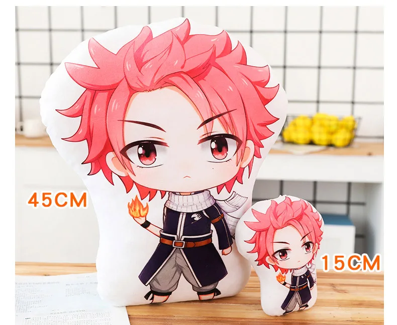 Новая плюшевая подушка &quotФея хвост&quot Нацу Люси Эрза серая аниме мягкая кукла