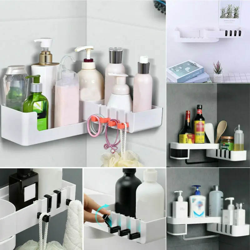 Вращающийся угловой стеллаж для хранения полка Ванная комната туалет бесшовные