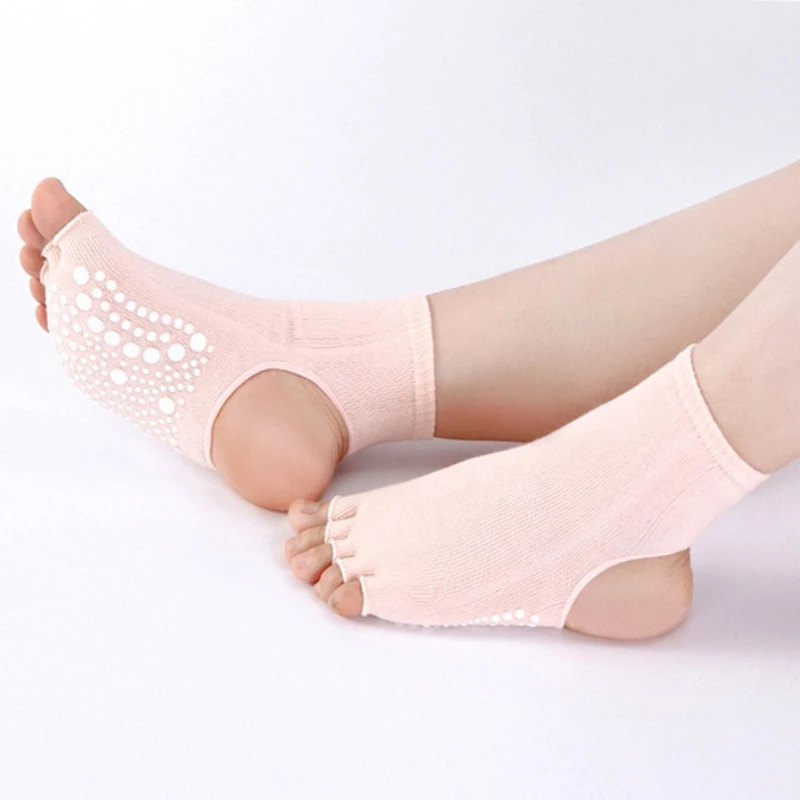 Женские носки для йоги с открытым каблуком 2 пары|Носки йоги| |