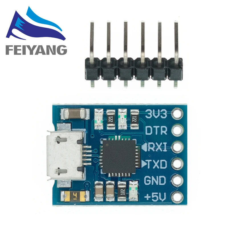 20 шт. CP2102 MICRO USB к UART TTL модуль 6-контактный последовательный преобразователь STC
