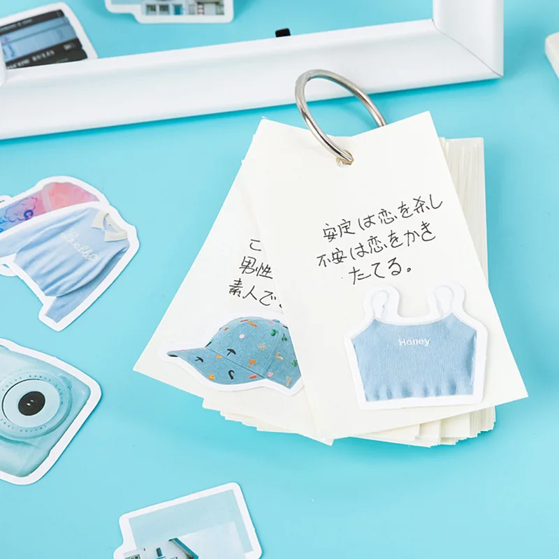 36 шт./лот Kawaii синяя девушка наклейки на стену холодильник черная наклейка Модный