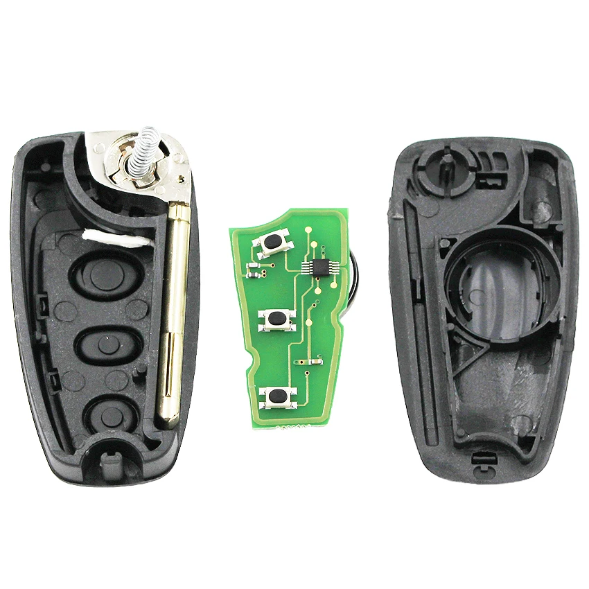 3-кнопочный Умный складной дистанционный ключ 433 МГц с чипом 4D60/4D63 для лезвия Ford