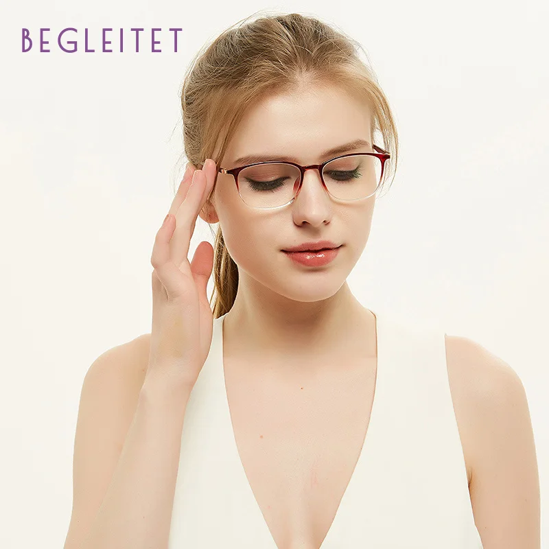 BEGLEITET мужчины и женщины TR90 очки для чтения ближнего дальнего двойного зума анти
