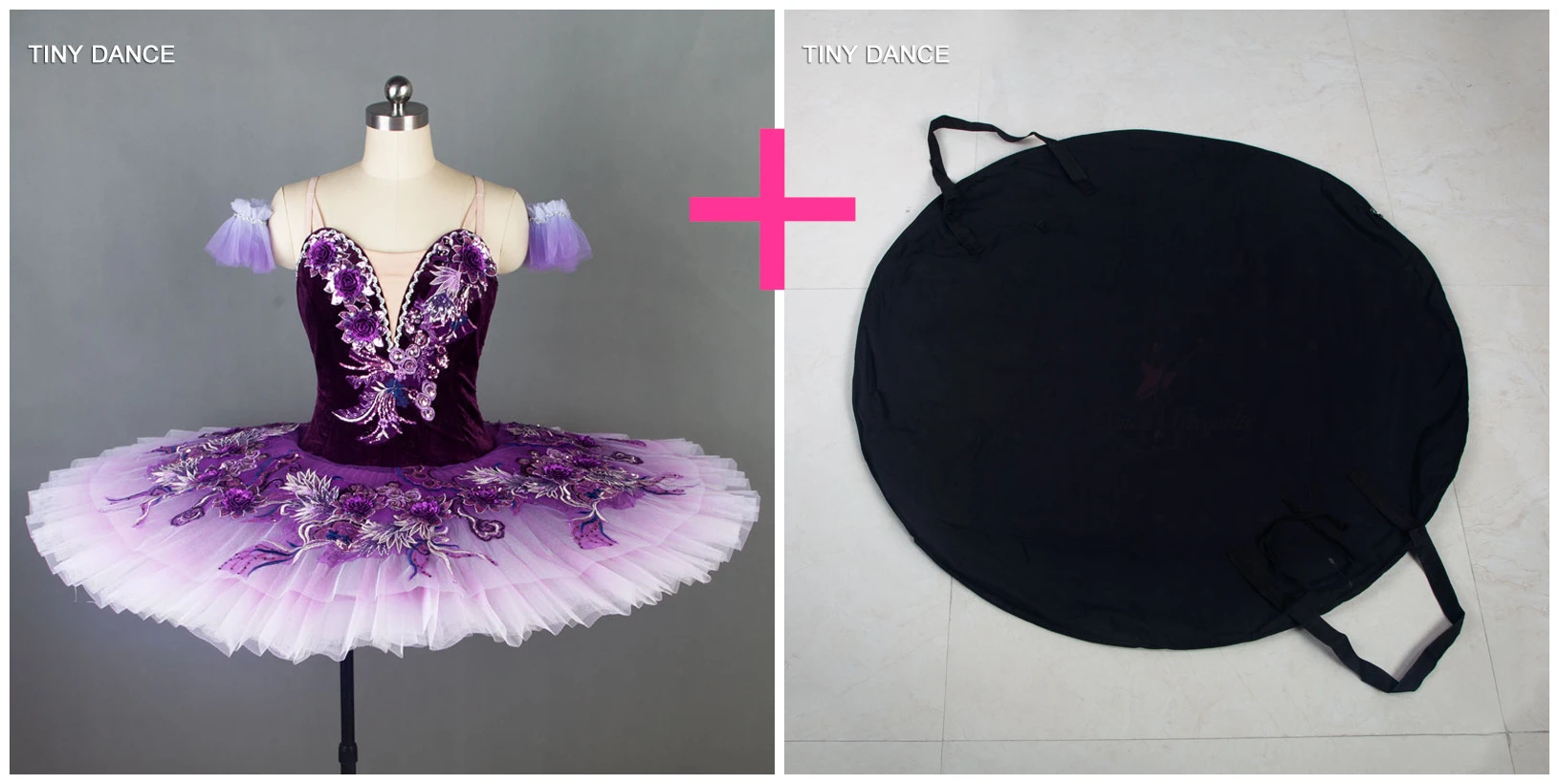 tutu and black bag Выцветание Цвет для взрослых для профессиональных занятий балетом, танцами платье-пачка с фиолетовым бархатный лиф придает 10 слоев жесткая платье-пачка из тюля B18036 - Цвет: tutu and black bag