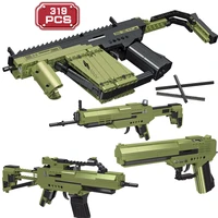 blocks technical military submachine guns uzi building blocks expert pistol bricks military toys for kids boys birthday gifts