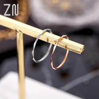 zn 1mm minimalist thin ring v shaped pattern titanium stainless steel rings for women rose gold stacking round finger ring