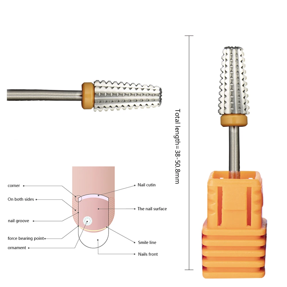 5 IN 1 Two-way Carbide Nail Drill Bits Manicure Pedicure Machine Milling Cutter Files Remove Gel Polish Art Tools | Красота и