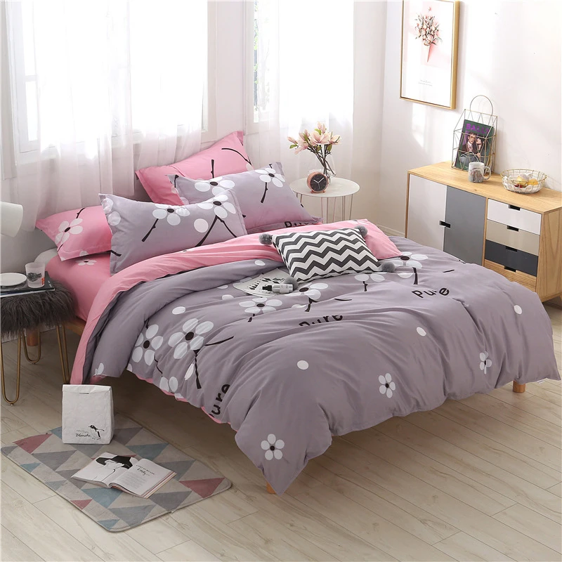 Пододеяльник в клетку и полоску Комплект постельного белья из хлопка 1