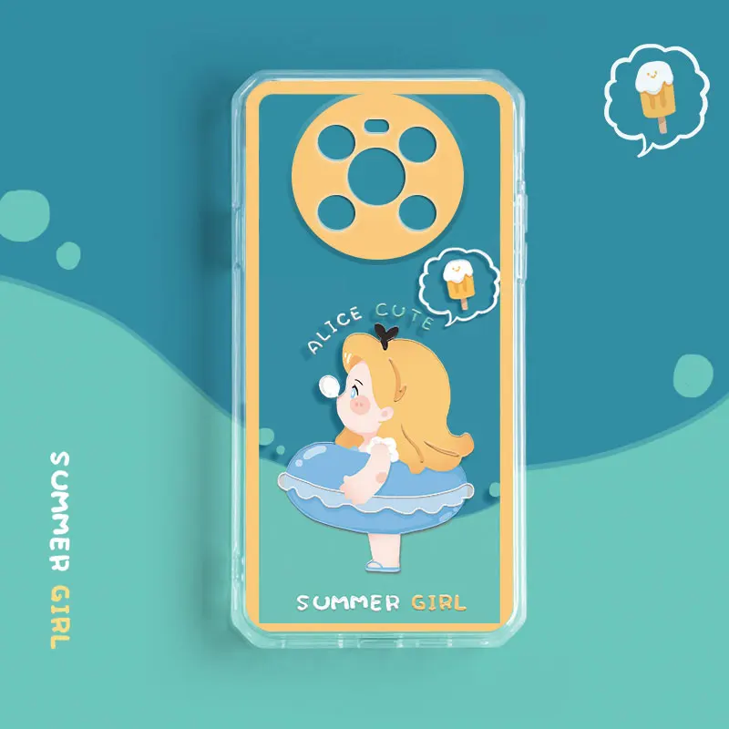 

ASINA Soft TPU Case For Huawei Mate 40 30 Pro Cute Cartoon Transparent Cover Bumper For Huawei Honor 30 Pro View 40 Funda Coque