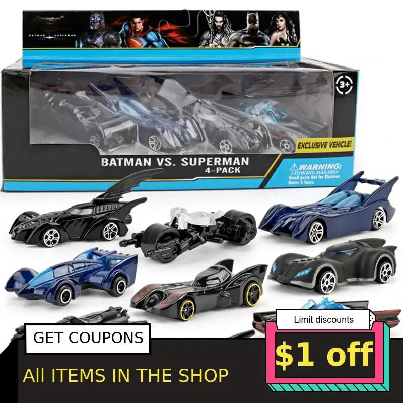 1/64 10 шт./компл. летучая мышь колесница набор Diecasts сплав модели автомобилей
