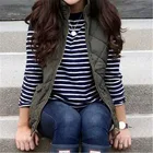 Жилет женский зимний, на молнии, тонкий, однотонный