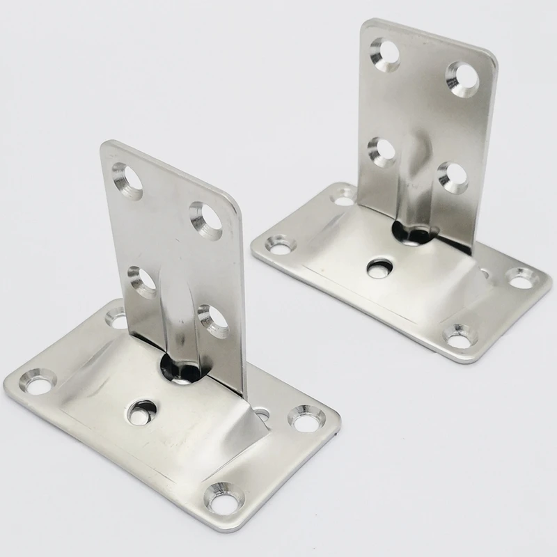 

2 Set Marine Grade Stainless Steel Table Bracket Set with Anodized Aluminum Telescopic Brackets Table Support