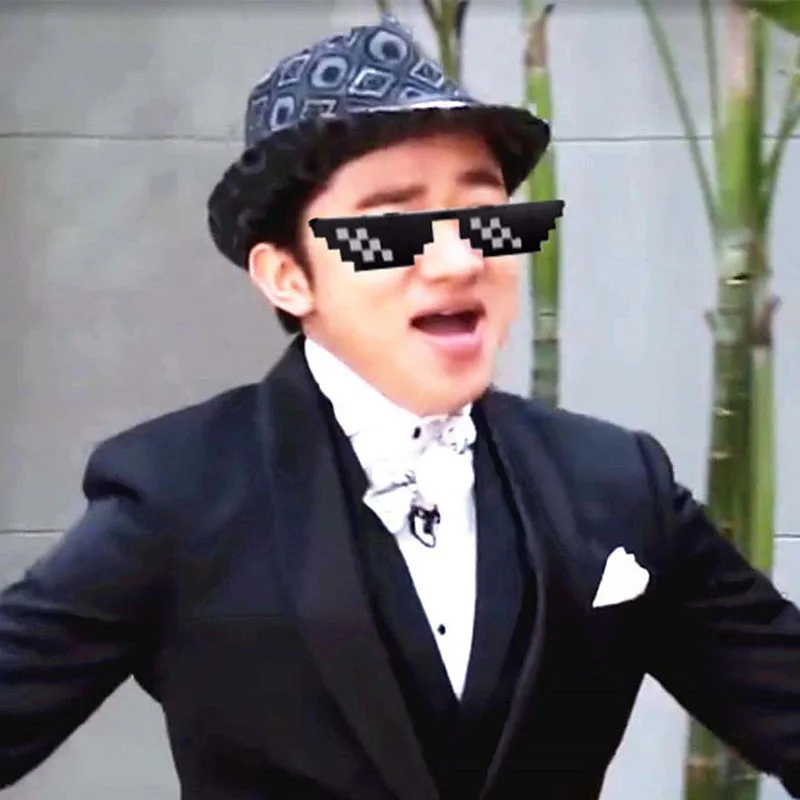 Очки 8 бит MLG Pixelated солнцезащитные очки мужские и женские брендовые Thug Life для