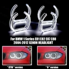 DTM Стиль DRL Стиль светодиодный Ангел глаз комплект белый для хэтчбеков BMW серий 1 E81 E82 E87 E88 2004-2012 ксенон с украшением в виде кристаллов Ангельские глазки