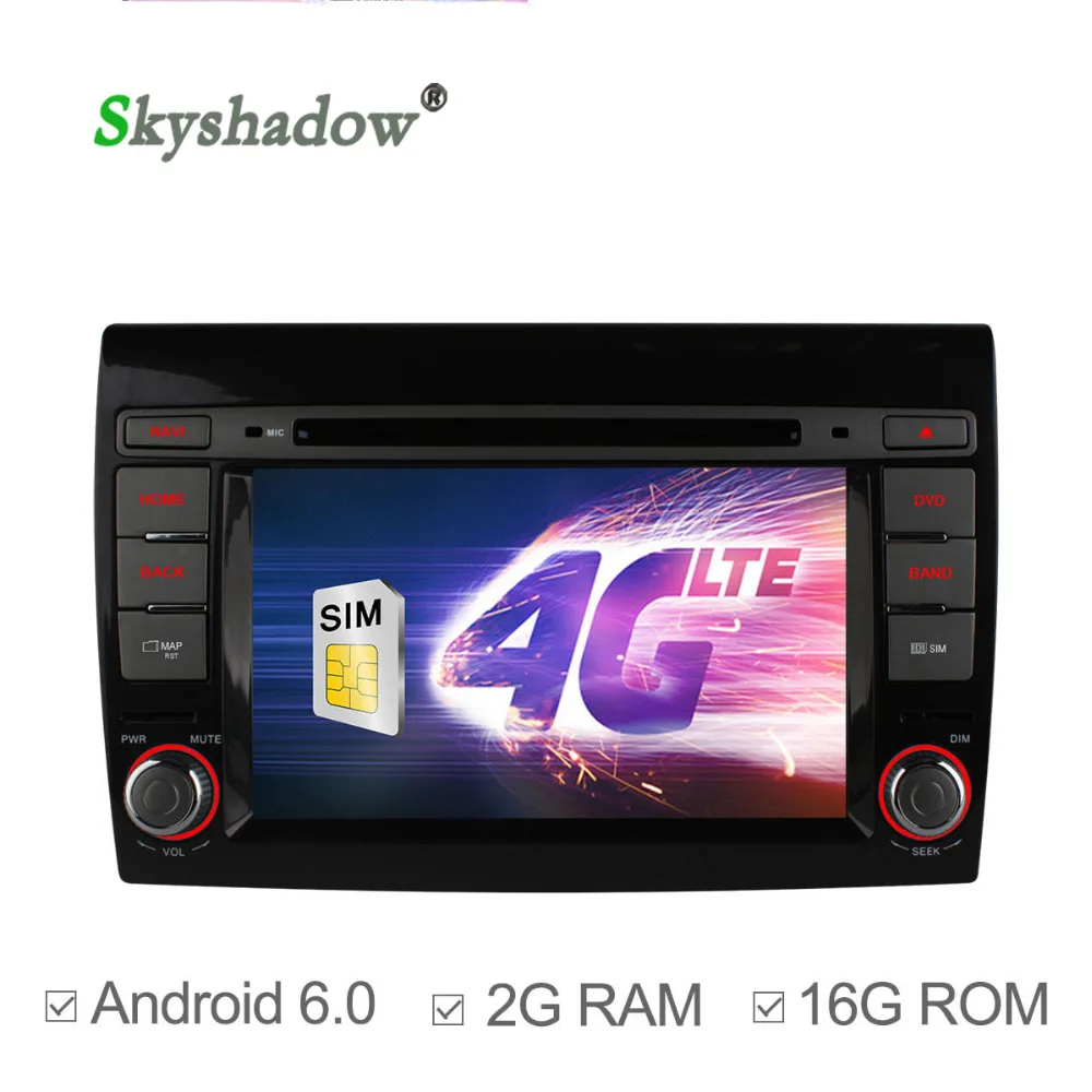 Ownice c500 1024*600 4 Г SIM Quad Core 2 ГБ RAM Android 6.0 Автомобильный DVD GPS плеер Для Fiat Bravo 2007 2008 2009 2010