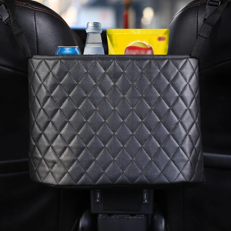 

Автомобильная сумка-держатель, роскошный кожаный Органайзер на спинку сиденья, Сетчатая Сумка большой вместимости, автомобильный органайз...