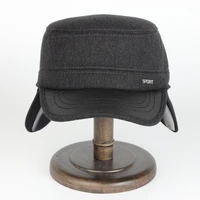 2021 popular spring and winter baseball cap sports flat top trucker hats wholesale with ear muff