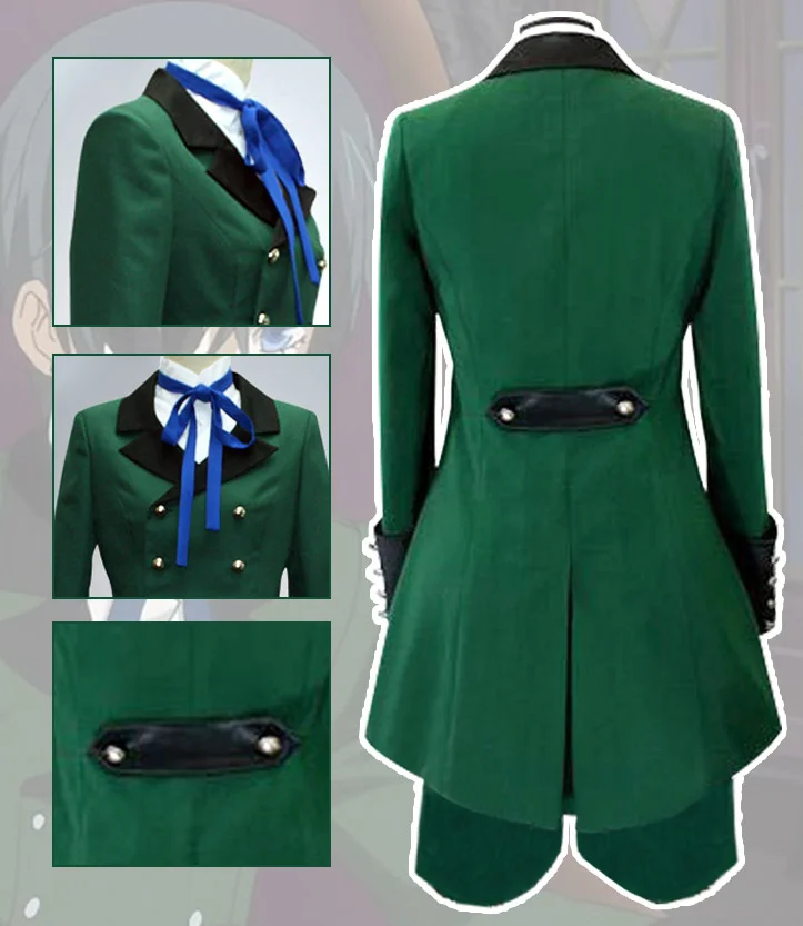 

Black Butler 2 Kuroshitsuji Ciel Phantomhive Blue Boy Lolita Suit Anime Cosplay Costume
