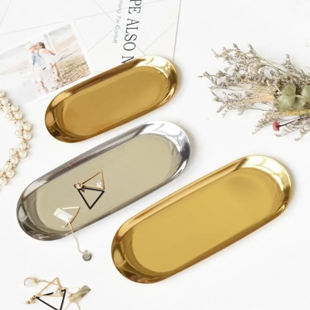 Набор из 4 лотков для хранения нержавеющей стали роскошное ювелирное ожерелье