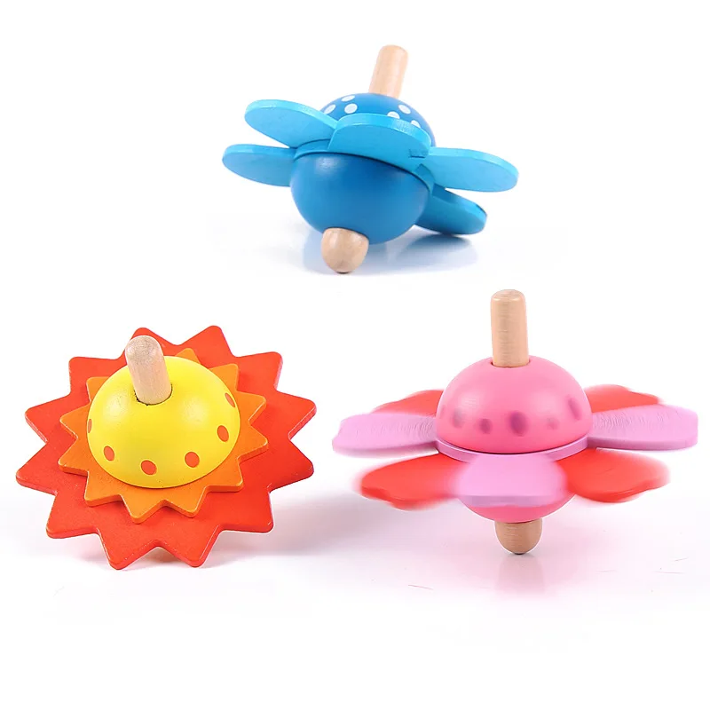 Детская деревянная Цветочная вращающаяся игрушка классическая для детей