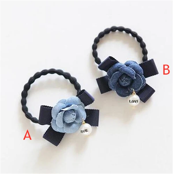 

Fashion Pearl Women Elastic Hair Bands Bow Zipper Flower Hair Ring Rope Headband Rubber Band Headwear Girl Hair Accessories