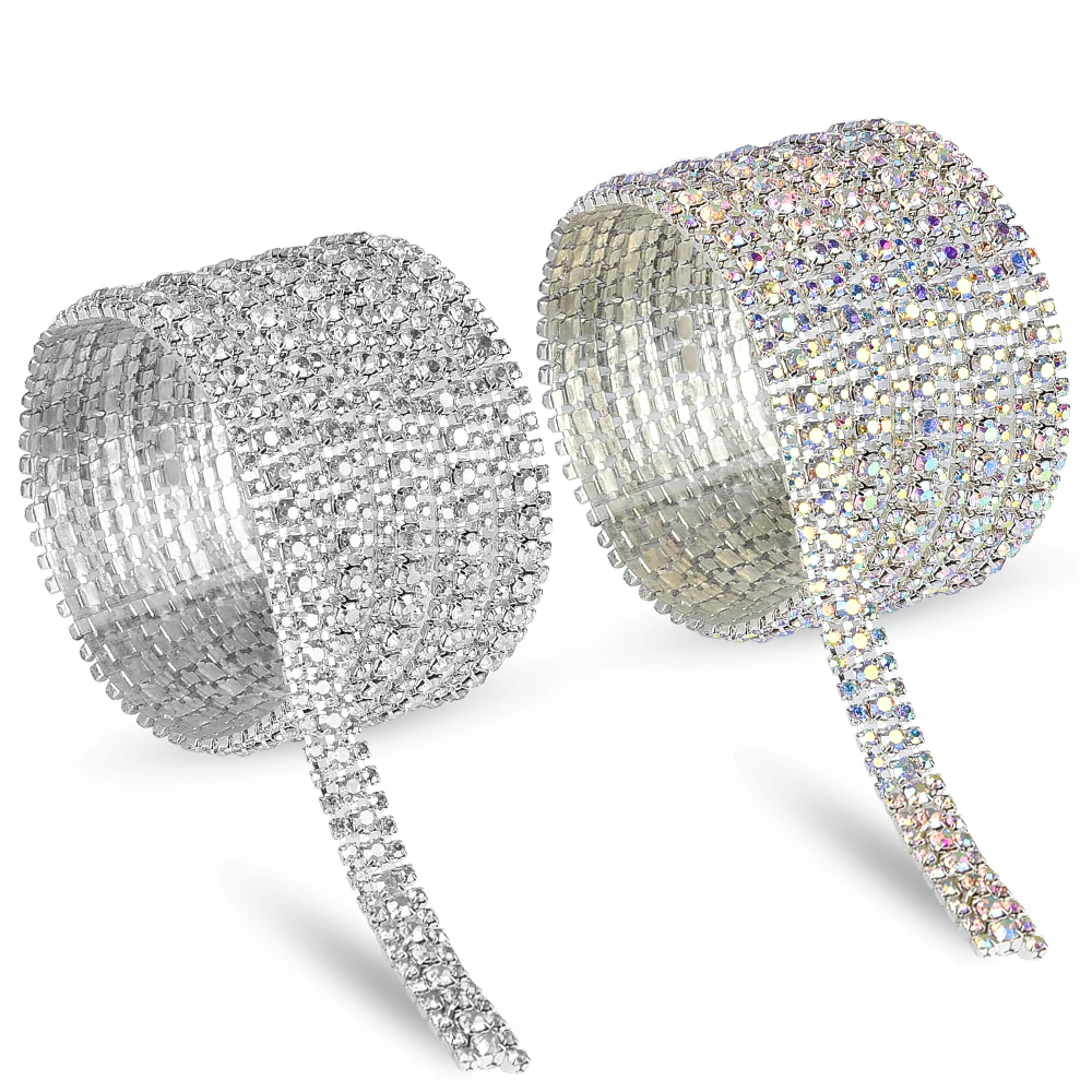 1 ярд DIY Швейные отделка орнамент из кристаллов Стразы горячей фиксации стразы