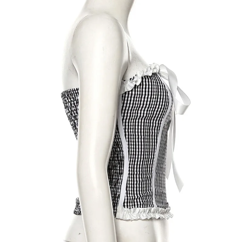 Сексуальный укороченный Топ без бретелек с открытыми плечами Женская