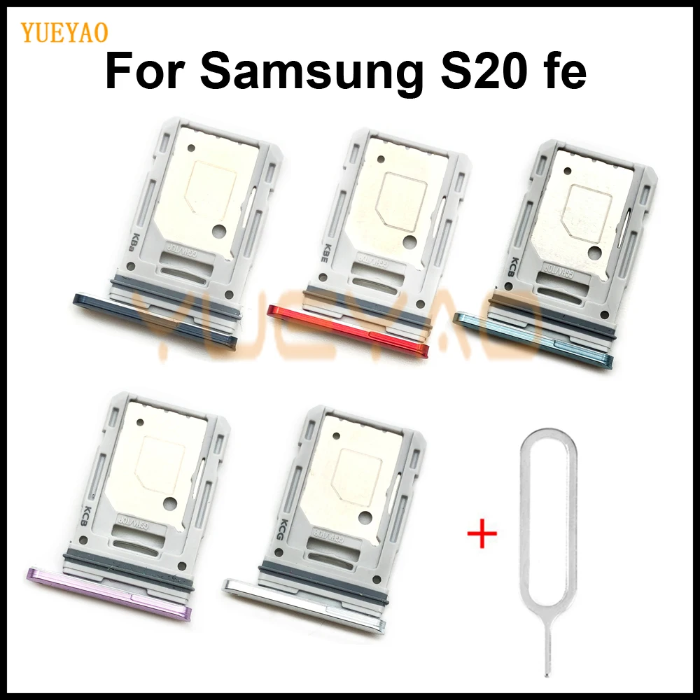 

Держатель слота для Sim-карты Samsung S20 Fe, устройство для чтения SD-карт, лоток для Sim-карт Samsung S20 fe, двойной держатель со сменными контактами