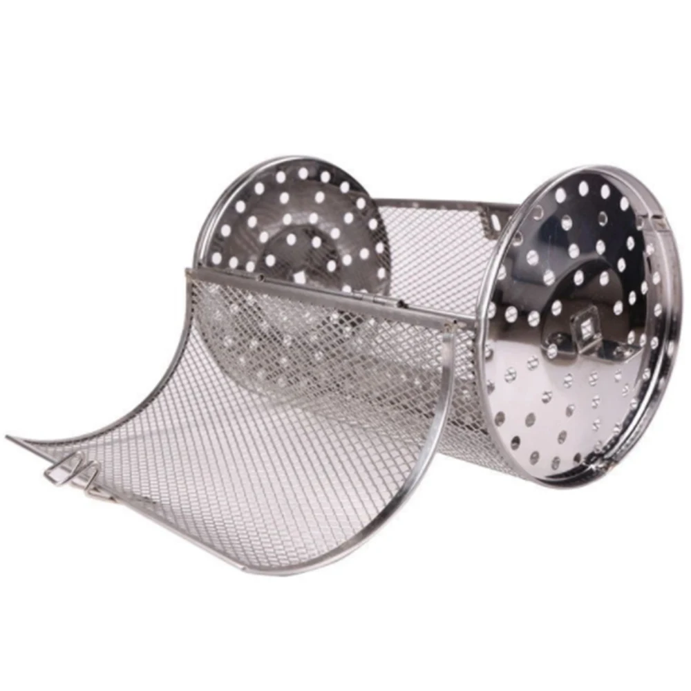 

2021 Stainless Steel Grill Oven Roaster Tumble Peanut Beans Coffee Roasting DIY BBQ Grill Baskets Rotisserie Drum