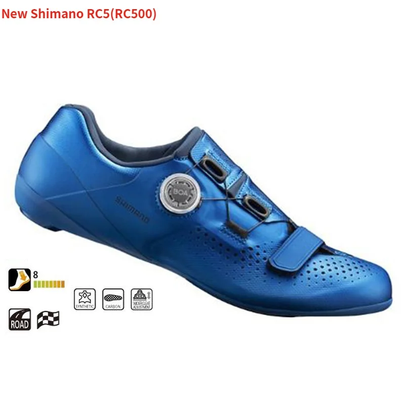 Blue Новинка, shimano SH RC5(RP500), SPD SL, обувь для шоссейной езды, обувь для езды на велосипеде, SH RC500 - Цвет: Blue