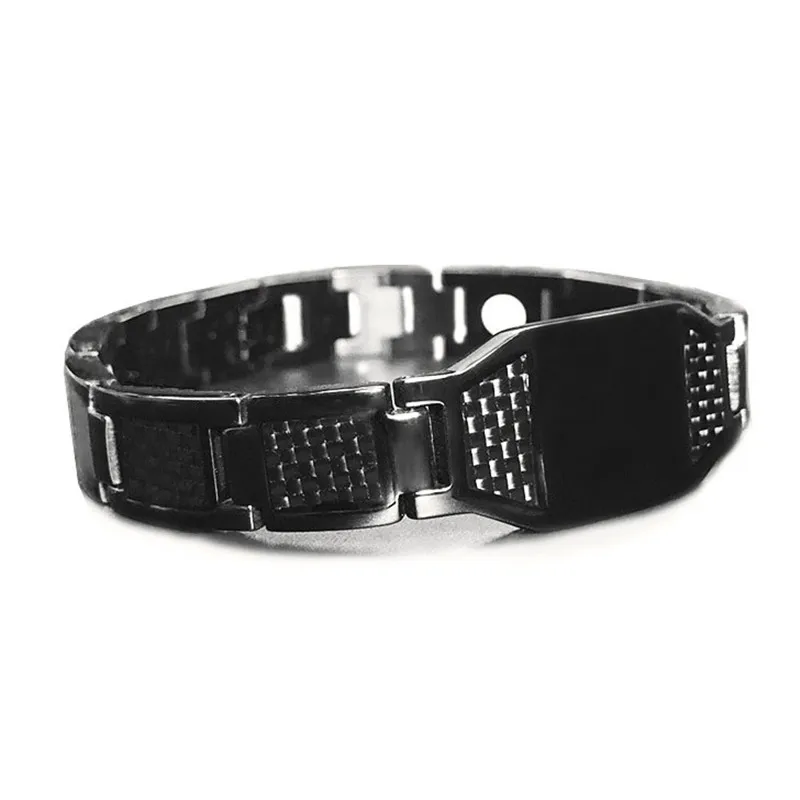 Браслеты NHGBFT мужские из углеродного волокна магнитные браслеты нержавеющей