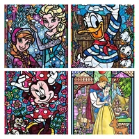 5d diamond painting disney diy stained glass beauty and the beast cross stitch kit embroidery art mosaic childrens bedroom home