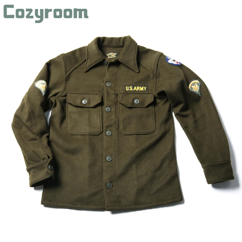 

Уютная комната NON шток Корейской войны OG-108 поле шерстяные футболки 50s армии США рубашка куртка в стиле милитари