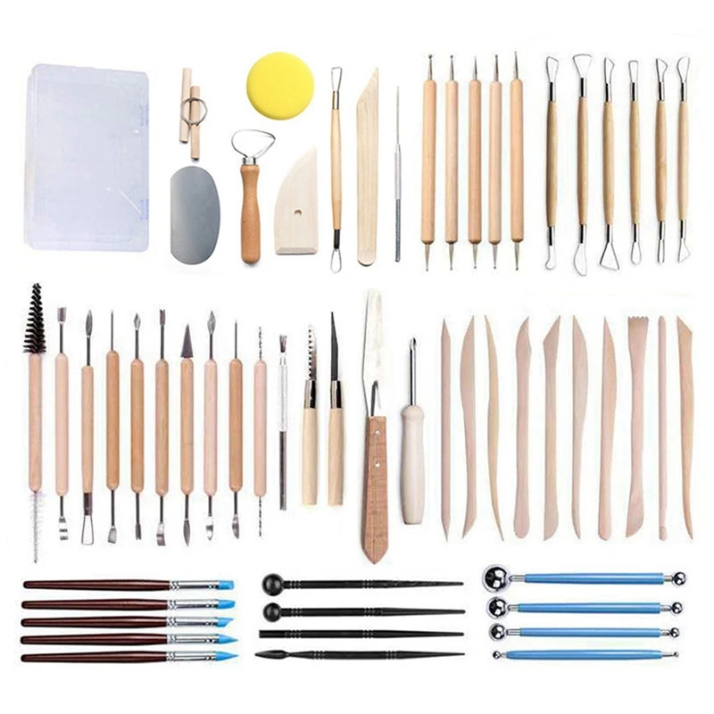 

56 Pieces of Ceramic Clay Tools, Clay Carving Tool Kit, Specially Made for Beginners, Children Carving