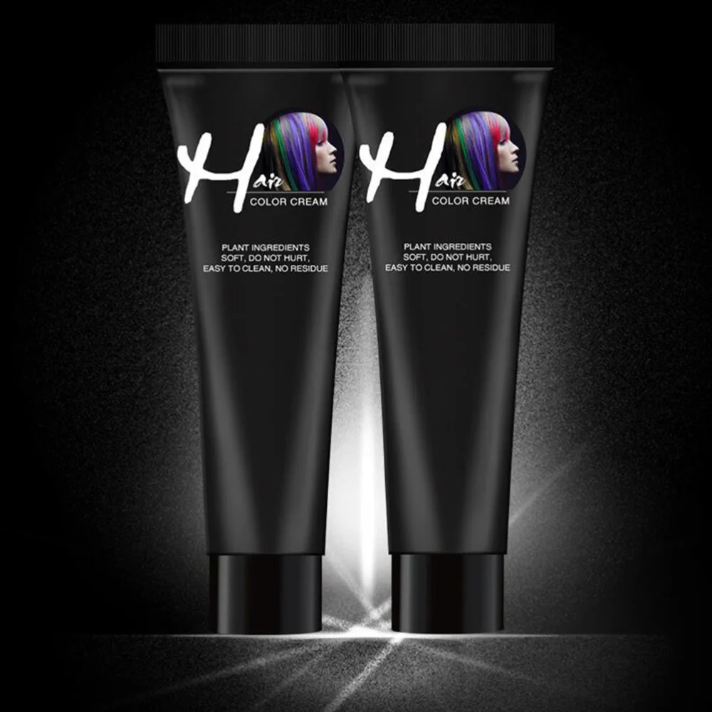 

1pc Men Hair Color Cream Disposable Hair Cream Hair Dye Colorful Cream (7X3CM)